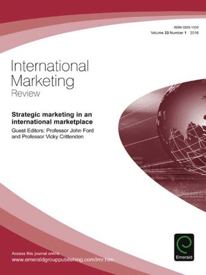 cover image of International Marketing Review, Volume 33, Number 1